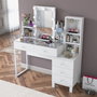 Hanah Home Mesa de Maquillaje Blanca con 9 Focos